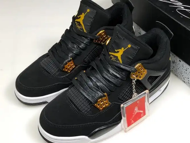 Jordan 308497-032 Gold-White Royalty 4 Air Metallic Black 0525